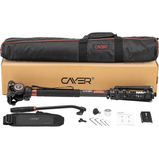 Cayer CF34 Carbon Fiber Camera Monopod Kit